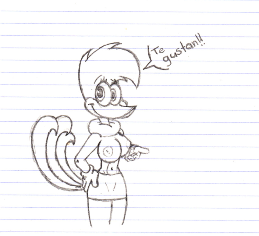 alternate_breast_size tagme the_woody_woodpecker_show winnie_woodpecker