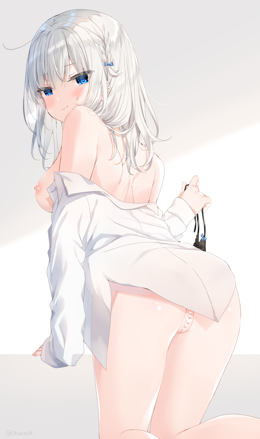 breasts censored mafuyu_(chibi21) no_bra open_shirt