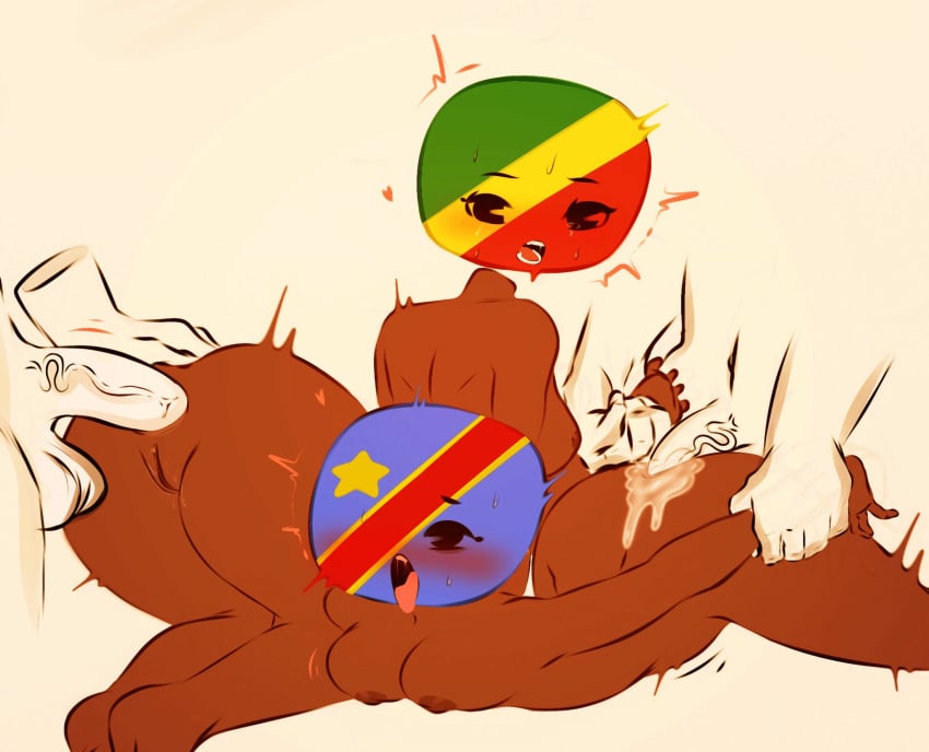 2boys 2girls ahe_gao anal anal_insertion anal_orgasm anal_penetration anal_sex ass asshole big_balls big_penis black blush blushing breasts congo_brazzers congo_kinshasa congo_republic countryhumans countryhumans_girl cum cum_in_ass cum_inside cumming_while_penetrating dark-skinned_female democratic_republic_of_the_congo_(countryhumans) doggy_style drc female female_focus female_orgasm flawsy hearts light-skinned_male light_skin male medium_breasts muscular muscular_male nipples one_eye open_mouth orgasm penis penis_in_ass pussy republic_of_the_congo_(countryhumans) saliva tongue tongue_out twitch_lines