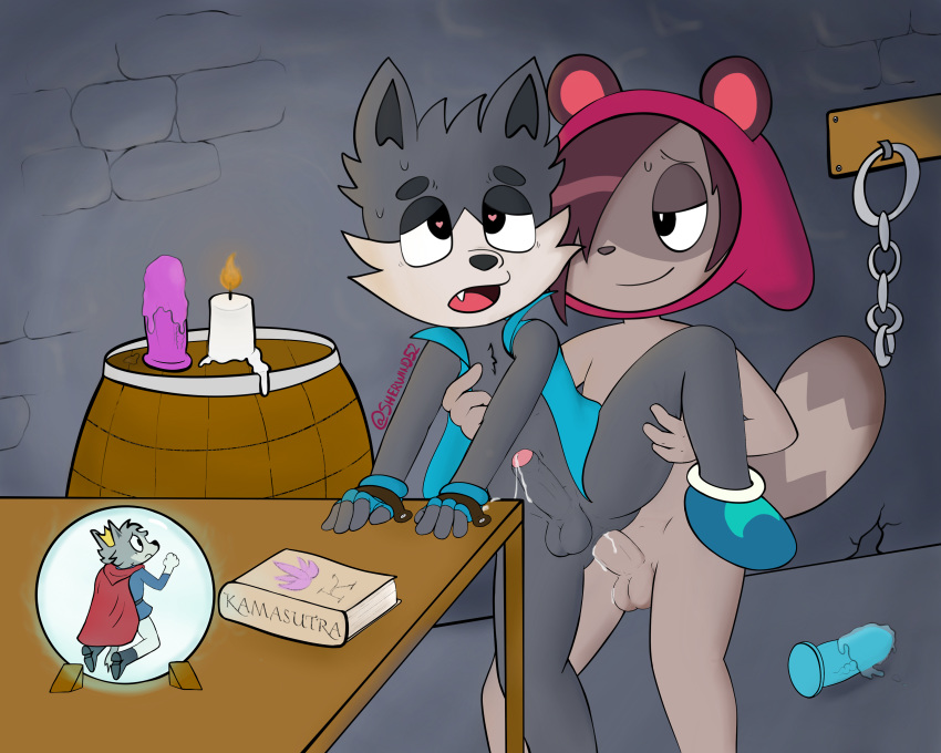 anal candle cartoon_network cum cum_in_ass dildo dungeon mage mage_(trick_moon) male_only prince raccoon sherwind52 trapped trick_moon trickshot_(trick_moon) wolf