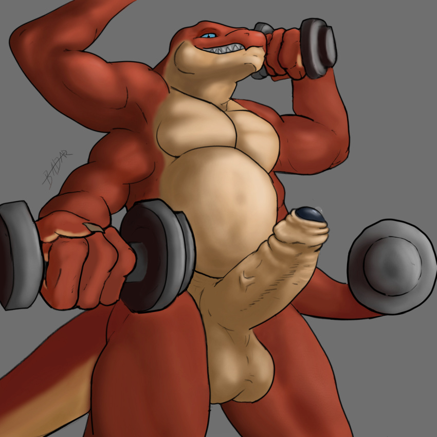 1:1 4_arms anthro anthroraptor balls bodily_fluids crius exercise first_person_view foreskin genital_fluids genitals hi_res humanoid_genitalia humanoid_penis male male_only multi_arm multi_limb penis precum reptile scalie serpentine snake solo uncut weightlifting workout