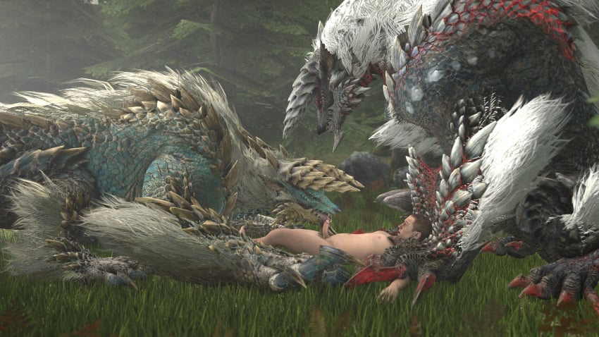 16:9 2020 3d 4k absurd_res ambiguous_gender assisted_fellatio assisted_sex capcom claws dominant_feral domination dragon erection fanged_wyvern fellatio fellatio_from_feral feral forest genitals group hair hi_res human human_on_feral interspecies ivorylagiacrus licking male male_on_feral malesub mammal monster monster_hunter nude open_mouth oral paws penile penis penis_lick pinned scalie sex sitting source_filmmaker stygian_zinogre tongue tongue_out tree trusting video_games widescreen zinogre zoophilia