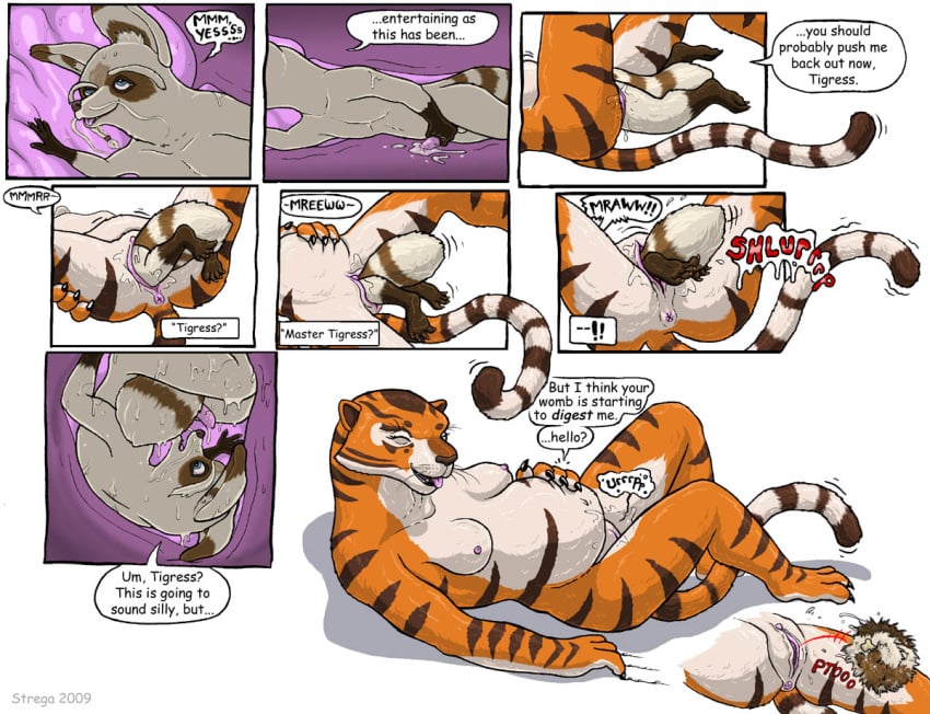 anthro comic death digestion kung_fu_panda master_shifu master_tigress strega tagme unbirthing vore