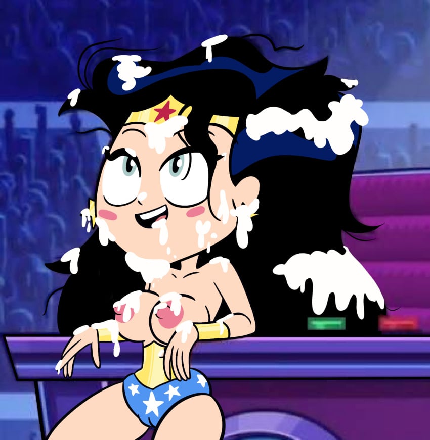 accurate_art_style big_breasts breasts busty cameltoe cum_on_breasts cum_on_face cum_on_hair cum_on_upper_body dc dc_comics diana_prince edit female female_focus hourglass_figure jdkdoodles large_breasts tagme teen_titans_go wide_hips wonder_woman wonder_woman_(series) wonder_woman_(teen_titans_go)