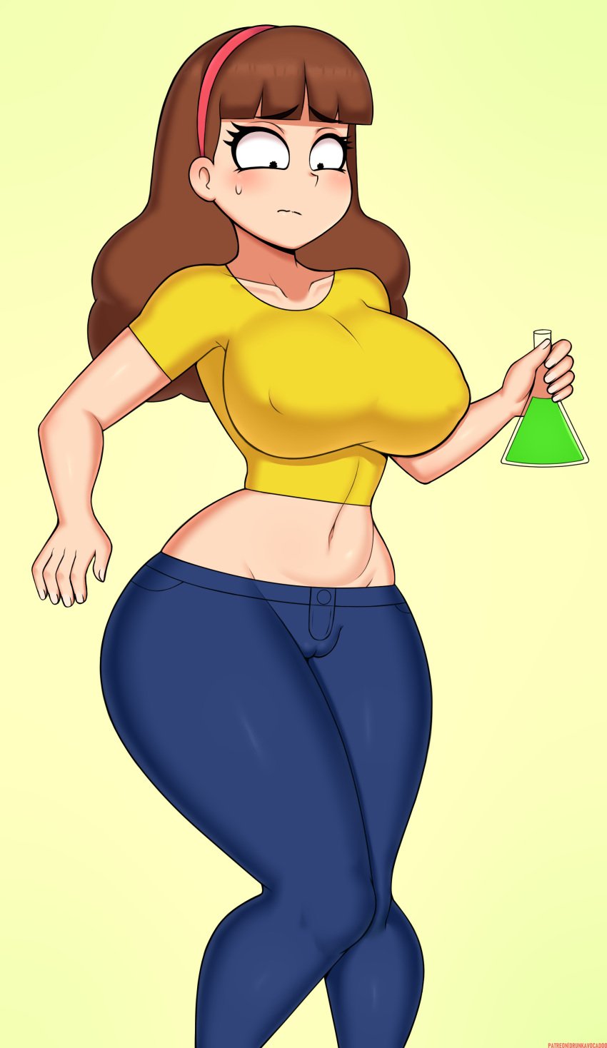 1girls 5_fingers areola_bulge ass ass_expansion belly belly_button big_ass big_breasts big_butt blush blushing breast_expansion breasts brown_hair butt butt_expansion cameltoe clothed clothed_female clothes clothing drunkavocado erect_nipples expansion eyebrows eyelashes female female_focus female_only fully_clothed genderswap growth growth_potion hips holding holding_object huge_ass huge_butt human human_only humanoid jeans large_ass large_breasts large_butt looking_at_breasts looking_down mammal morticia_smith navel nipple_bulge nipples pants photo pocket_mortys pose posing pussy rick_and_morty rule_63 simple_background solo solo_female solo_focus standing sweat sweating t-shirt thick thick_ass thick_thighs thigh_expansion thighs tight_jeans tight_pants voluptuous wide_hips