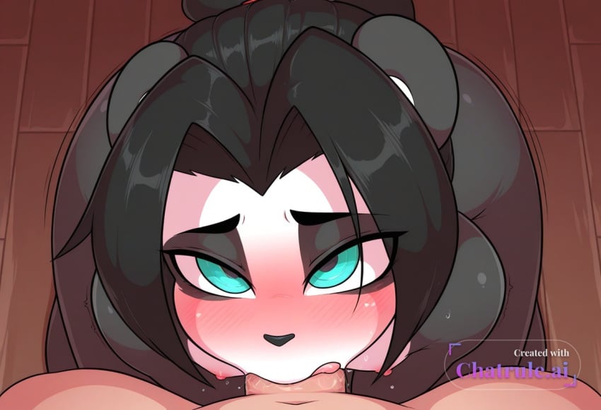 1girl 1girl1boy ai_assisted ai_generated arousal blowjob close_up cock deepthroat erect eyes_rolled_back fellatio intimate li_li_stormstout licking lustful moaning oral_sex penis pleasure quivering saliva slobber suction tongue worship