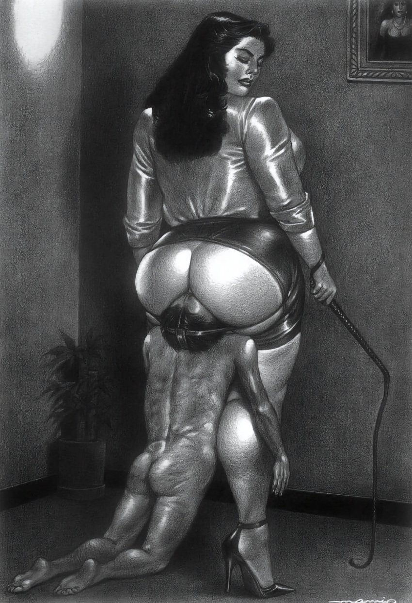 big_ass big_butt bondage bubble_ass bubble_butt dominant_female domination dominatrix female fetish masochism namio_harukawa vintage voluptuous voluptuous_female