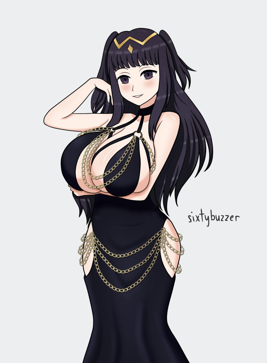 alternate_costume breasts female female_only fire_emblem fire_emblem_awakening modakawa_dress nintendo sixtybuzzer solo tharja_(fire_emblem)