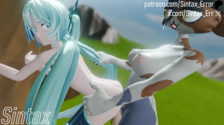 ass ass_grab ass_up big_breasts breasts doggy_style doggy_style epic_games fortnite fortnite:_battle_royale furry futa_on_female futanari hatsune_miku meow_skulls_(fortnite) outdoors outside sex sex_from_behind vaginal_penetration vaginal_sex