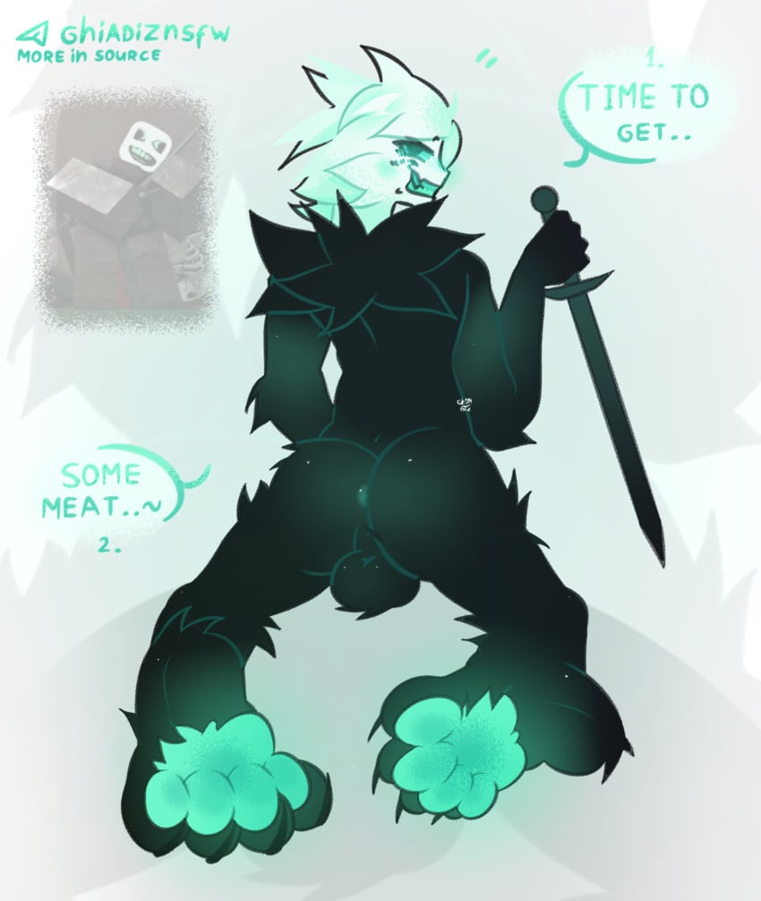 ass ass_bigger_than_head ass_focus ass_up asshole back back_view backsack balls ballsack big_ass big_balls black_fur blush cute cute_ass cute_expression cute_face cute_male dick die_of_death die_of_death_(roblox) dirty_talk feet feet_fetish feet_focus femboy femboy_focus femboy_only foot_fetish foot_focus forsaken_(roblox) fur furry furry_ass furry_femboy furry_male furry_only gay gay_male ghiadiz headcanon paw_fetish paw_pose paw_print pawpads paws penis penis_out pursuer_(die_of_death) pursuer_(forsaken) roblox roblox_game robloxian sexy sexy_ass sexy_body sexy_feet sexy_femboy sexy_pose silly smile smiley_face smiling sword white_hair