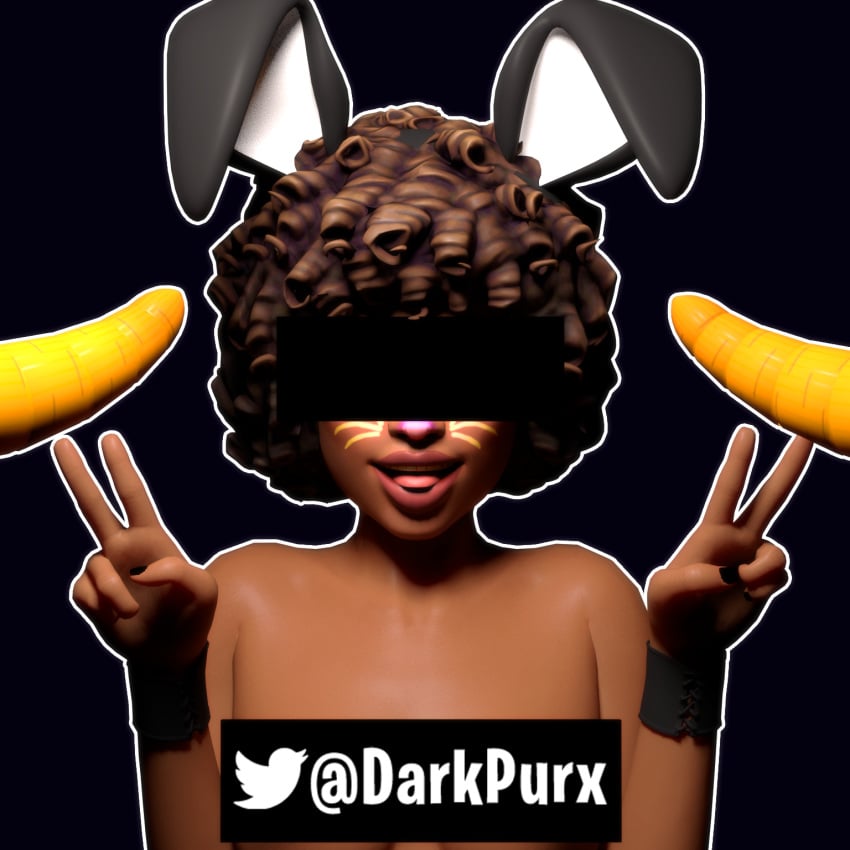 1girls 3d bunny_brawler bunny_ears bunny_girl carrot censored darkbunxy female_only fortnite luna_(fortnite) nude_female tagme