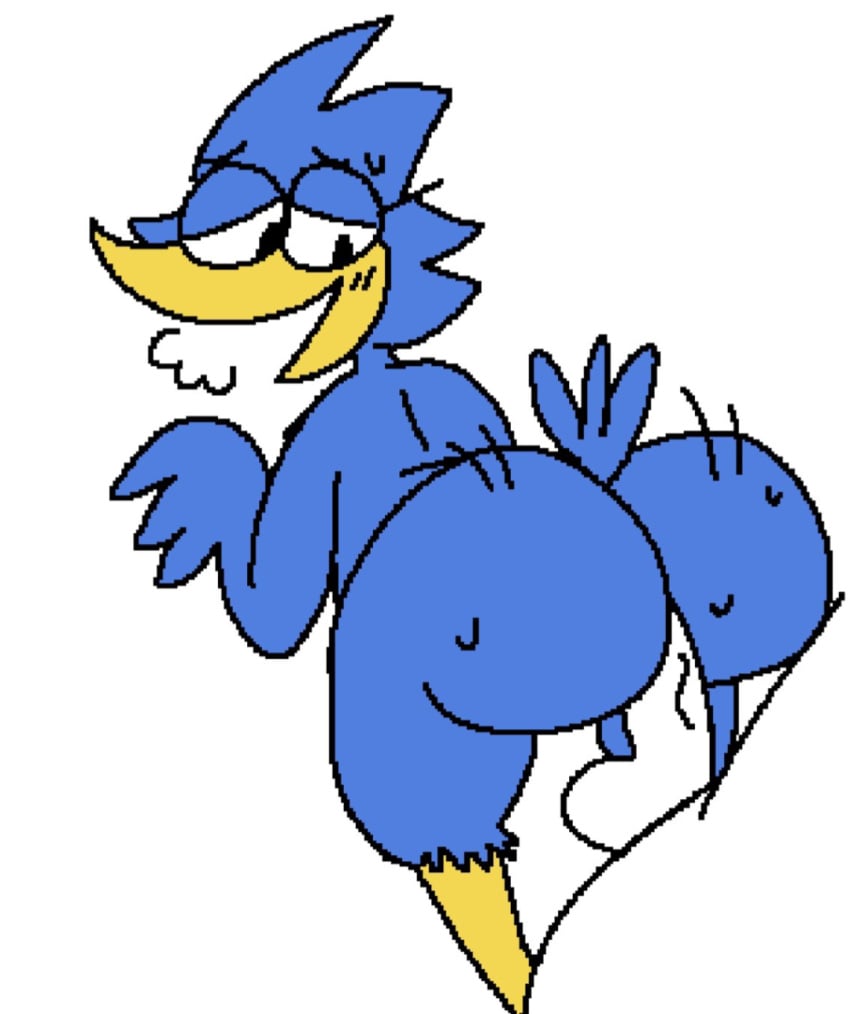 ambiguous_penetration anal anal_sex anthro ass avian berdly big_butt bird bodily_fluids breath bubble_butt deltarune duo eyewear eyewear_only feathers gay glasses glasses_only hi_res male male/male motion_lines nerd nude penetration sweat sweaty_butt tail tail_feathers undertale_(series) wearing_glasses