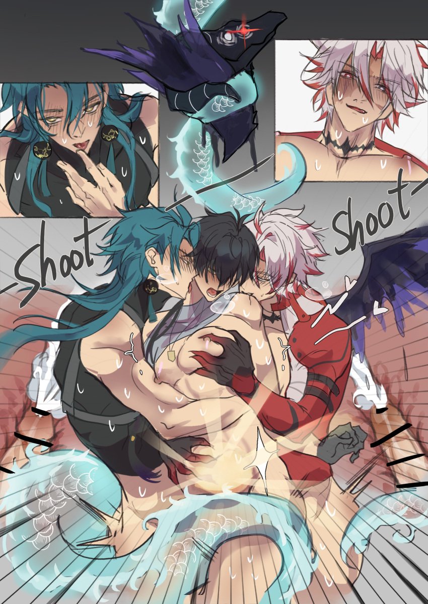 3boys anal cuppydraws gay jiyan_(wuthering_waves) male_rover_(wuthering_waves) rover_(wuthering_waves) scar_(wuthering_waves) tagme wuthering_waves yaoi