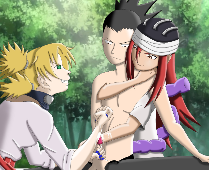 fetish hairy_arms hairy_arms_girls hairy_arms_handjob nara_shikamaru naruto tayuya temari