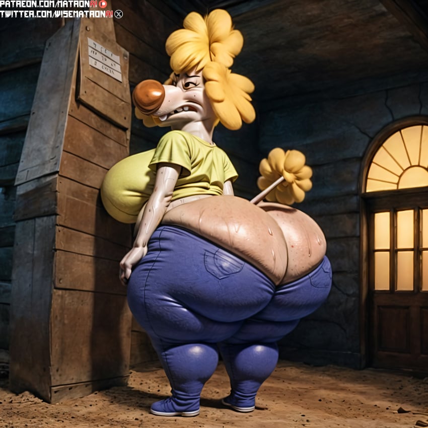 1girls 4k ai_generated anthro ass ass bbw canine canine catdog_(series) chubby chubby_anthro chubby_female fat fat_ass fat_butt female female female_only highres huge_ass huge_breasts huge_hips huge_thighs massive_ass massive_breasts massive_thighs matronai_(artist) nickelodeon obese obese_female overweight overweight_female patreon patreon_username pinup shriek_dubois solo solo_female solo_focus ssbbw stable_diffusion sweat sweating thick thick_ass thick_legs thick_thighs twitter_username wide_hips