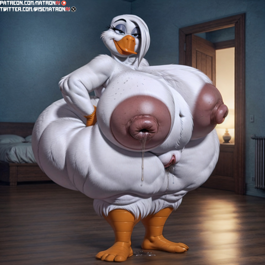 4k ai_generated anthro areola areolae ass avian balto_(film) bbw breasts female female_only furry goose highres hips hips_wider_than_shoulders huge_hips huge_thighs large_breasts massive_breasts massive_thighs matronai_(artist) mature mature_female mature_woman naked naked_female nipples nude nude_female obese obese_female overweight overweight_female patreon patreon_username pinup pussy pussy_juice ssbbw stable_diffusion stella_(balto) thick thick_thighs twitter_username vagina wide_hips