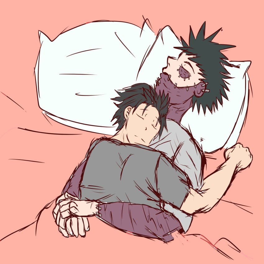 closed_eyes dabi gay male_only my_hero_academia natsuki_subaru re:zero_kara_hajimeru_isekai_seikatsu sketch sleeping todoroki_touya touya_todoroki vontesofine69 yaoi