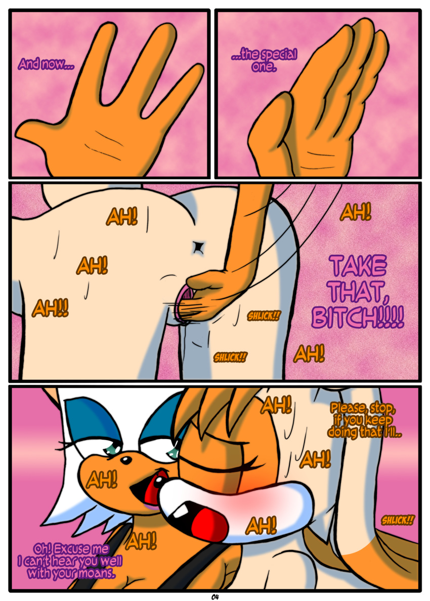 comic fingering otakon page_4 rape rouge_the_bat sonic_(series) sonic_the_hedgehog_(series) vanilla_the_rabbit yuri