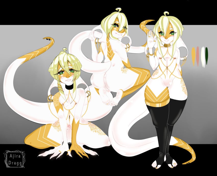 absurd_res adopt adoptables ajiradragg anthro genitals hi_res male nude penis reptile scalie snake snake_penis solo