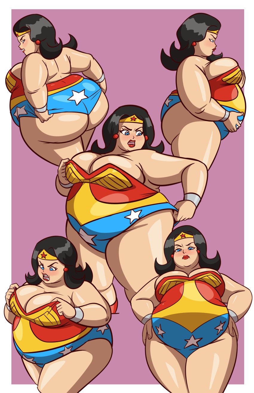 ass axel-rosered bbw dc dc_comics morbidly_obese multiple_views wonder_woman wonder_woman_(series)