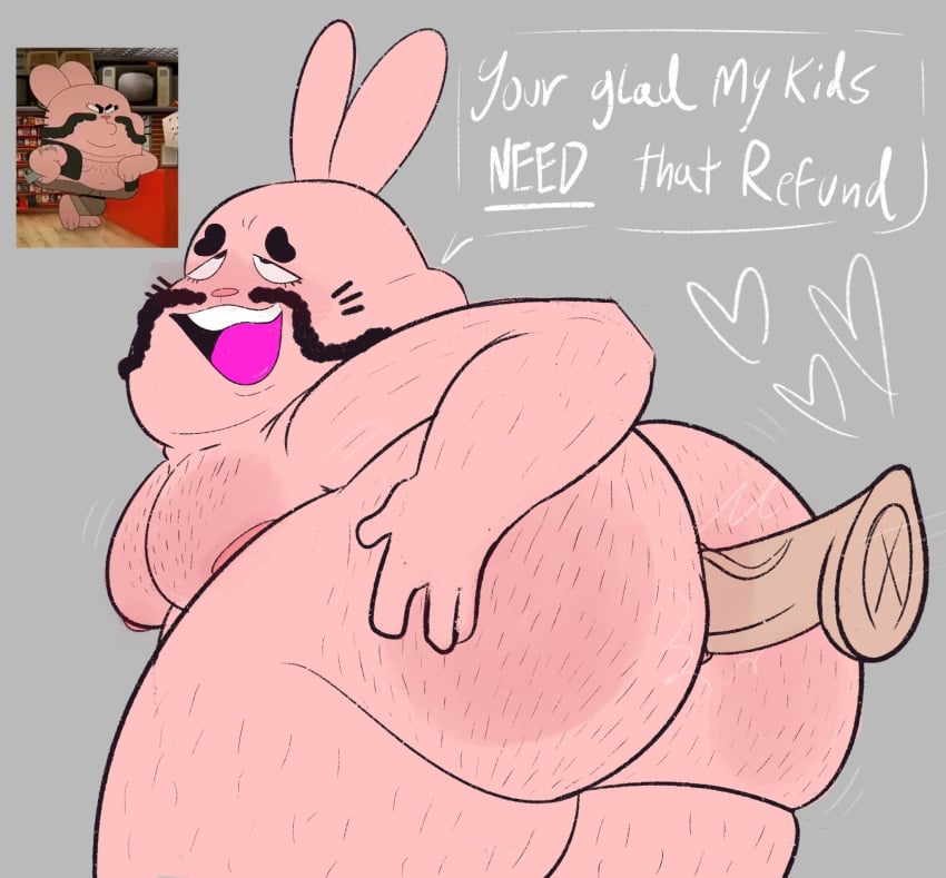 1boy anthro anthro_only anthro_penetrated anukkyt anus anus_outline anus_peek chubby chubby_anthro chubby_cheeks chubby_male disembodied disembodied_penis english english_dialogue english_text eyes_half_closed eyes_half_open fat fat_ass fat_butt fat_man fully_nude furry furry_ass furry_male furry_only grabbing_ass grabbing_own_ass hairy hairy_ass hairy_chest hairy_male hand_on_ass hand_on_butt holding_cheeks looking_pleasured looking_up male male_only moustache naked naked_anthro naked_male nude nude_anthro nude_male penetrated penetrated_male penetrating penetrating_male pleasure pleasure_face pleasured pleasured_face pleasured_male richard_watterson solo solo_anthro speech_bubble speech_bubbles text the_amazing_world_of_gumball vein veins veins_on_dick veiny veiny_penis