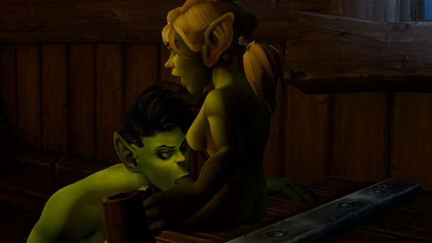 3d blender blizzard_entertainment blowjob blowjob_face dark_hair female futa_on_female futanari goblin_(warcraft) goblin_futanari green_skin larger_female looking_pleasured oral oral_sex orc orc_(warcraft) orc_female size_difference smaller_futanari tavern warcraft world_of_warcraft