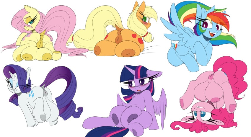 absurd_res alicorn animal_genitalia animal_pussy anus applejack_(mlp) areola ass ass_up big_butt big_crotchboobs breasts crotchboobs equid equine equine_anus equine_genitalia equine_pussy feathered_wings feathers female feral fluttershy_(mlp) friendship_is_magic genitals group hasbro hi_res hooves horn horse huge_crotchboobs inverted_nipples lockheart mammal my_little_pony mythological_creature mythological_equine mythology nipples pegasus pinkie_pie_(mlp) pony presenting presenting_anus presenting_breasts presenting_hindquarters presenting_pussy presenting_teats princess_twilight_sparkle_(mlp) pussy rainbow_dash_(mlp) rarity_(mlp) twilight_sparkle_(mlp) udders unicorn wide_hips wings