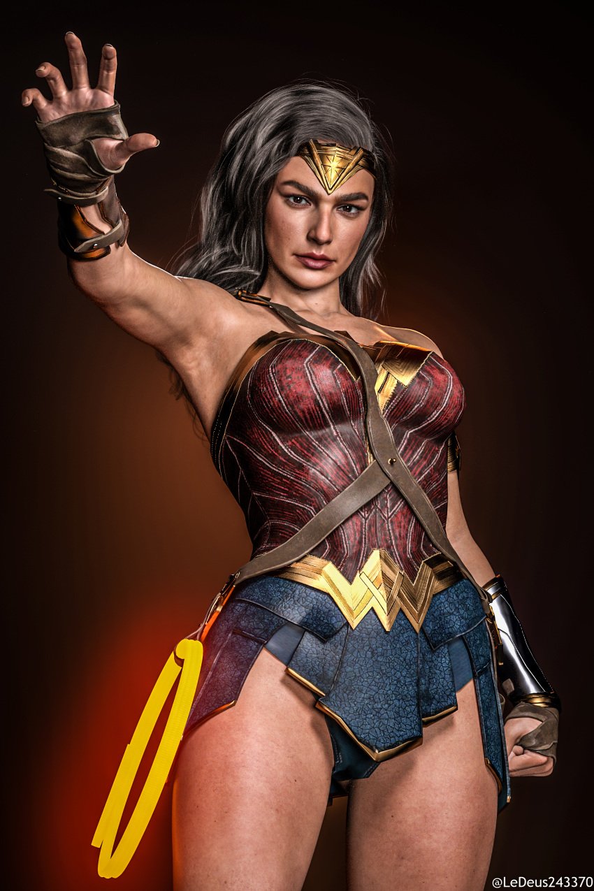 1girls 3d 3d_(artwork) 3d_model 3d_render armpit armpits batman_v_superman dc dc_comics dceu justice_league_(2017) lasso_of_truth ledeuss556 wonder_woman wonder_woman_(2017) wonder_woman_(dceu) wonder_woman_(gal_gadot) wonder_woman_1984