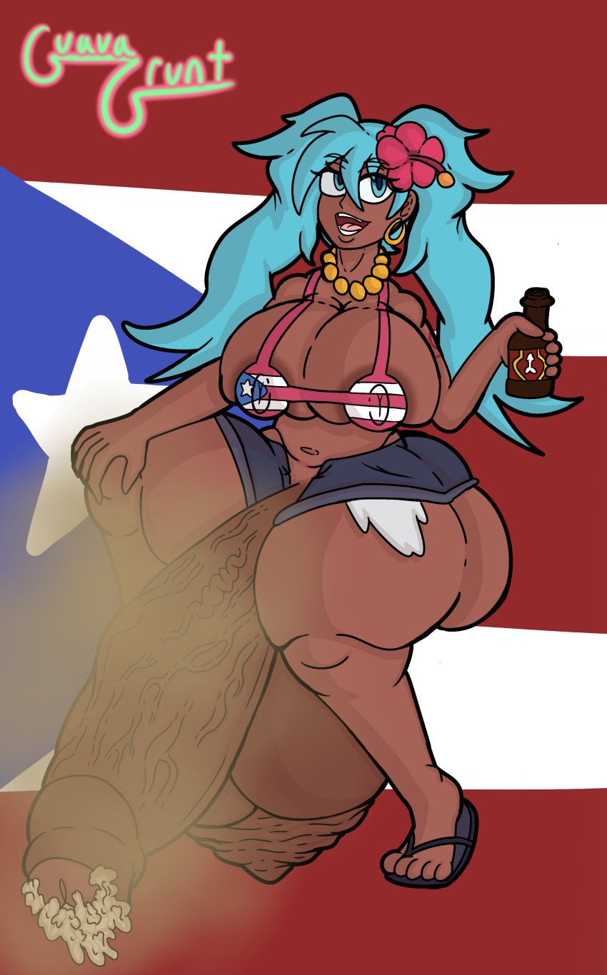 1futa 2d afrolatina asian_latina background big_ass big_balls big_breasts big_penis bikini_top blue_eyes bottle clothed clothed_futanari clothing dark-skinned_futanari dark_nipples dark_skin drink flag flag_background flag_print foreskin foreskin_overhang futa_only futanari guavagrunt hatsune_miku holding_bottle holding_object huge_ass huge_balls huge_breasts huge_cock latin_american_hatsune_miku_(meme) meme nipple_bulge nipples nipples_visible_through_clothing open_shorts puerto_rican_miku sandals scrotum shorts smegma smegma_in_foreskin smell smelly smelly_cock smile solo solo_futa stink_clouds stink_fumes stinky tan_body teal_hair thick_thighs thighs twintails veiny_penis vocaloid