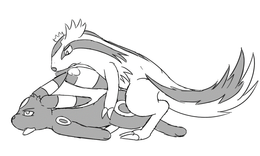 5:3 anal anal_sex animated breath candyumbry duo eeveelution feral feral_on_feral feral_penetrated feral_penetrating feral_penetrating_feral gay genitals greyscale interspecies linoone long_tail male male/male male_penetrated male_penetrating male_penetrating_male monochrome nintendo penetration penis pokémon_(species) pokemon pokemon_(species) sex short_playtime simple_background tongue tongue_out umbreon video_games white_background