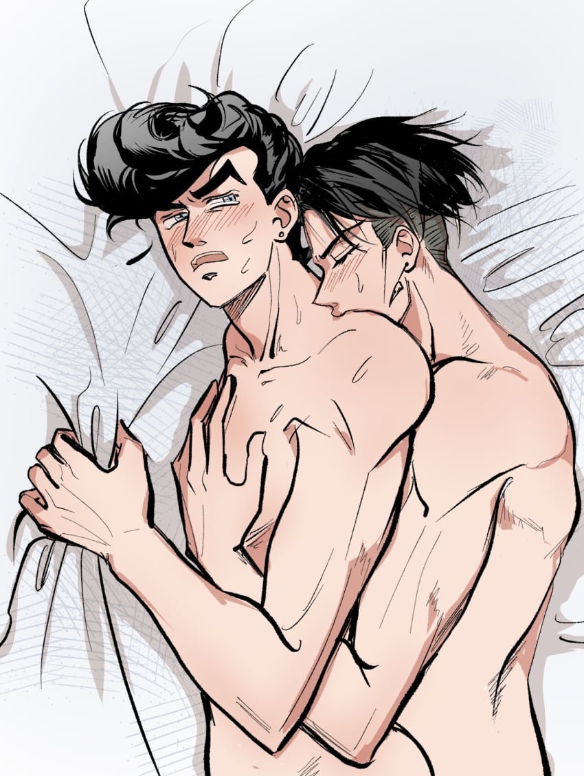 2boys diamond_is_unbreakable gay jojo's_bizarre_adventure josuke_higashikata male male/male male_only nude_male rohan_kishibe yaoi