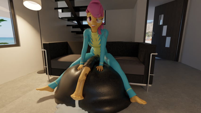 16:9 3d ahe_gao alternate_version_at_source anthro balls big_balls big_penis bodily_fluids clothing cock_vore cum cum_on_clothing ejaculation feet frickitclaw friendship_is_magic futanari genital_fluids genitals hasbro hi_res huge_balls huge_cock intersex looking_pleasured my_little_pony partial_nudity penile penis rainbow_dash_(mlp) scootaloo_(mlp) sitting vore widescreen