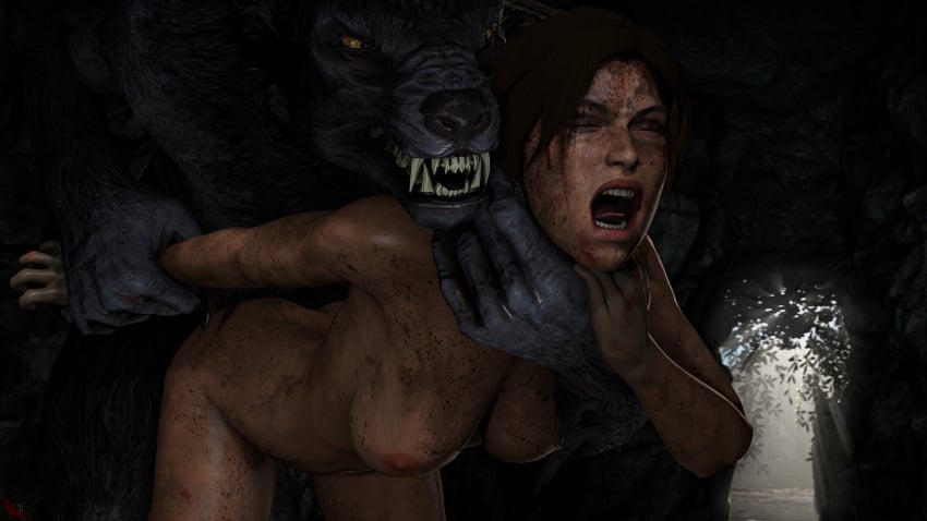 arm_grab asphyxiation bent_over bestiality curvaceous curvy curvy_figure deathhandsfm dirty doggystyle dominant_male domination fertilization forced from_behind hand_around_neck imminent_impregnation in_heat interspecies lara_croft lara_croft_(survivor) large_breasts larger_male mates naked nipples ownership rape rough_sex screaming smaller_female strangling submissive_female taken_from_behind tomb_raider tomb_raider_(survivor) unwilling vaginal_penetration voluptuous werewolf