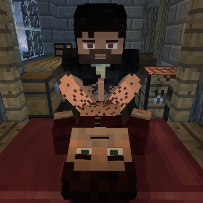 2boys 3d anal anal_sex body_hair chest_hair clothed clothed_male clothed_sex clothing gay gpboss358 male male/male male_only minecraft penis sex songs_of_war sulliman xaria