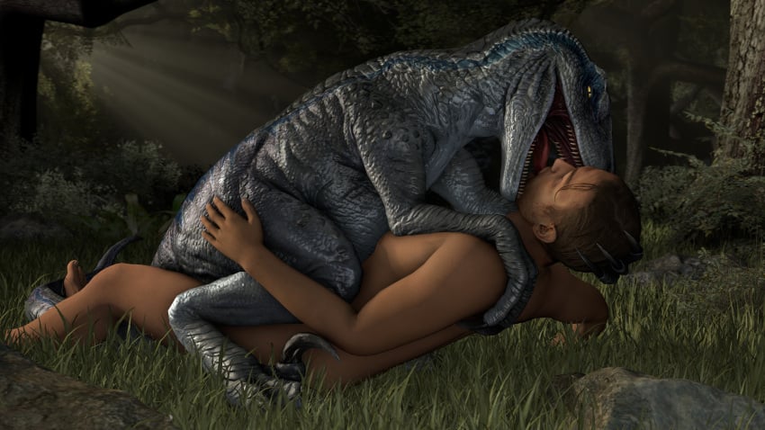 16:9 2020 3d_(artwork) 4k absurd_res blue_(jurassic_world) claws dinosaur dromaeosaurid duo extreme_french_kiss eye_contact female female_on_human female_penetrated feral forest french_kissing head_grab hi_res human human_on_feral human_penetrating interspecies ivorylagiacrus jurassic_park jurassic_world kissing leg_grab looking_at_another male male_on_feral male_penetrating male_penetrating_female mammal night nude open_mouth penetration reptile scalie sex sharp_teeth source_filmmaker straight teeth theropod thigh_grab tongue tree universal_studios velociraptor widescreen zoophilia