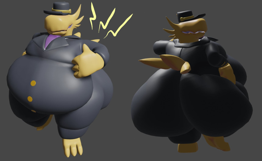 1boy a_hat_in_time ass belly big_ass big_belly big_butt fat fat_ass fat_butt fat_man hat huge_ass huge_butt male male_only overweight overweight_male solo solo_male tail_feathers the_conductor thick thick_ass thick_thighs thighs uniform yellow_feathers