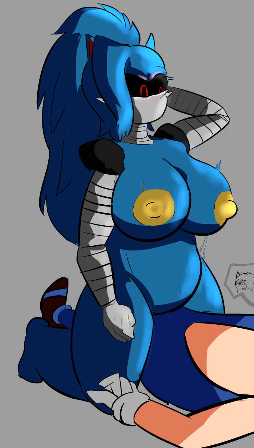 absurd_res anthro big_breasts breasts cowgirl_position duo eulipotyphlan female genderswap genderswap_(mtf) gynoid hair hedgehog hi_res humanoid machine male mammal metal_sonic metal_sonique mildred_(artist) neo_metal_sonic nude on_bottom on_top ponytail robot rule_63 sex sonic_(series) sonic_the_hedgehog sonic_the_hedgehog_(series) straight