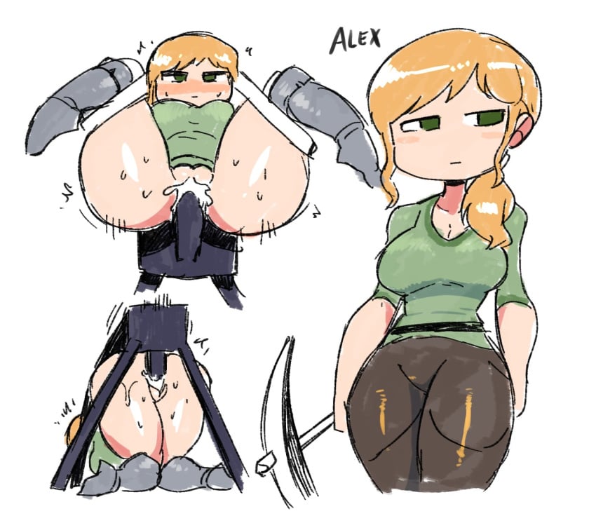 1boy 1girls alex_(minecraft) armor armored_boots bottomless clothed clothing crap-man duo emotionless emotionless_sex enderman female female_focus female_human female_on_monster from_behind full_nelson_vaginal fully_clothed gijinka green_eyes human humanized interspecies knees_together_feet_apart minecraft minecraft_mob mob monster monster_on_female monster_on_human orange_hair pale_skin partially_clothed pleasure_without_expression red_hair redhead sex solo_focus straight straight_sex vaginal_penetration vaginal_sex