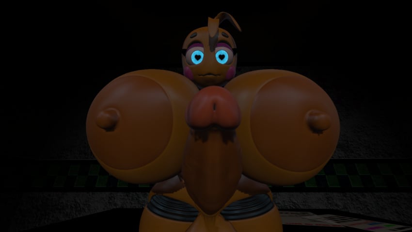 1futa 3d 3d_(artwork) big_breasts big_penis blue_eyes breasts_bigger_than_head bruhme69420 five_nights_at_freddy's five_nights_at_freddy's_2 futa_only futanari huge_breasts hyper hyper_breasts large_breasts long_penis nipples orange_nipples solo solo_futa toy_chica_(fnaf) yellow_body