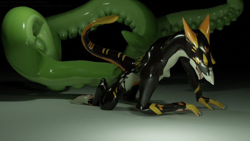 16:9 3d drakosacerdos hi_res kronas reptilligator sergal shiny_(disambiguation) squeaky stuffing tentacle widescreen