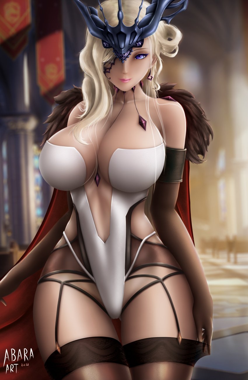 1girls abara-art armwear bare_midriff bare_shoulders big_breasts black_legwear blonde_hair blue_eyes breasts busty cleavage commentary_request curly_hair curvaceous curves curvy curvy_body curvy_female curvy_figure curvy_hips female female_only genshin_impact gloves hair_ornament hi_res highres jewelry large_breasts legs legwear lipstick long_hair looking_at_viewer midriff milf no_bra pink_lipstick signora_(genshin_impact) smooth_skin solo stockings thick thick_legs thick_thighs thigh_gap thigh_highs thighhighs thighs tight tight_clothes tight_clothing wide_hips woman