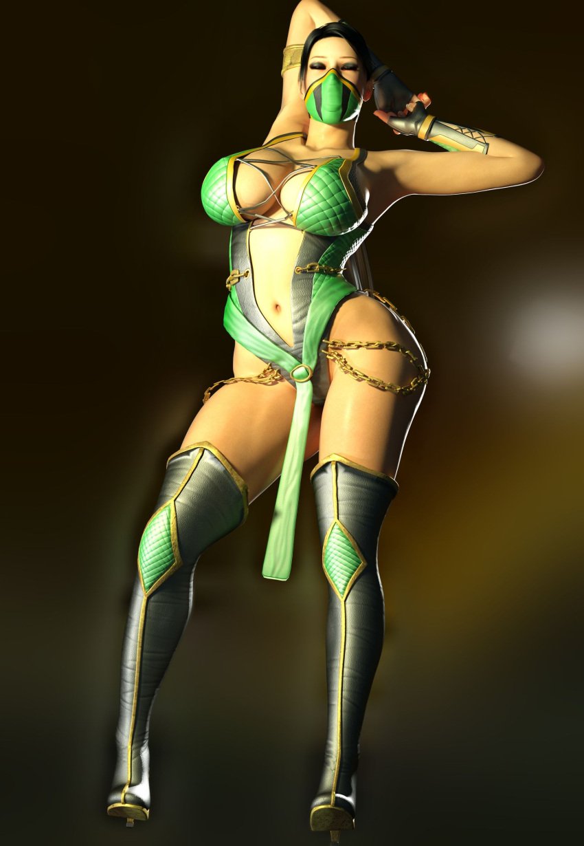 1girls 3d assassin athletic athletic_female boots breasts bust busty heel_boots heels hourglass_figure jade_(mk9) jade_(mortal_kombat) kunoichi legs lower_body midway mortal_kombat mortal_kombat_(2011) netherrealm_studios ninja redfired0g thigh_high_boots thigh_highs thighhighs thighs upper_body voluptuous