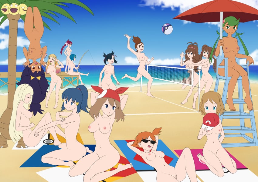 14girls 6+girls alolan_exeggutor armpits arms_behind_head artist_request bandana bandana_only beach black_hair blonde_hair blue_hair breasts brown_hair casual_nudity chloe_(pokemon) chocolate_and_vanilla completely_nude completely_nude_female dark-skinned_female dark_hair dark_skin dawn_(pokemon) female female_focus female_only fishing fishing_rod full_body game_freak ginger green_hair gym_leader harem hilda_(pokemon) human iris_(pokemon) lana_(pokemon) light-skinned_female light_skin lillie_(pokemon) long_hair mallow_(pokemon) marnie_(pokemon) master_ball may_(pokemon) misty_(pokemon) multiple_females multiple_girls naked naked_female navel nintendo nipples nonsexual_nudity nude nude_beach nude_female nude_selfie nudist nudist_beach on_back on_towel orange_hair photo pokemon pokemon_(anime) pokemon_(movie) pokemon_bw pokemon_bw2 pokemon_dppt pokemon_journeys pokemon_rgby pokemon_rse pokemon_sm pokemon_ss pokemon_the_movie:_i_choose_you! pokemon_the_movie:_the_power_of_us pokemon_trainer pokemon_xy pussy red_bandana risa_(pokemon) rosa_(pokemon) selfie serena_(pokemon) short_hair sideboob source_request stomach sunglasses tinted_eyewear trial_captain tummy vagina verity_(pokemon) video_games volleyball wariza wholesome yellow_hair young