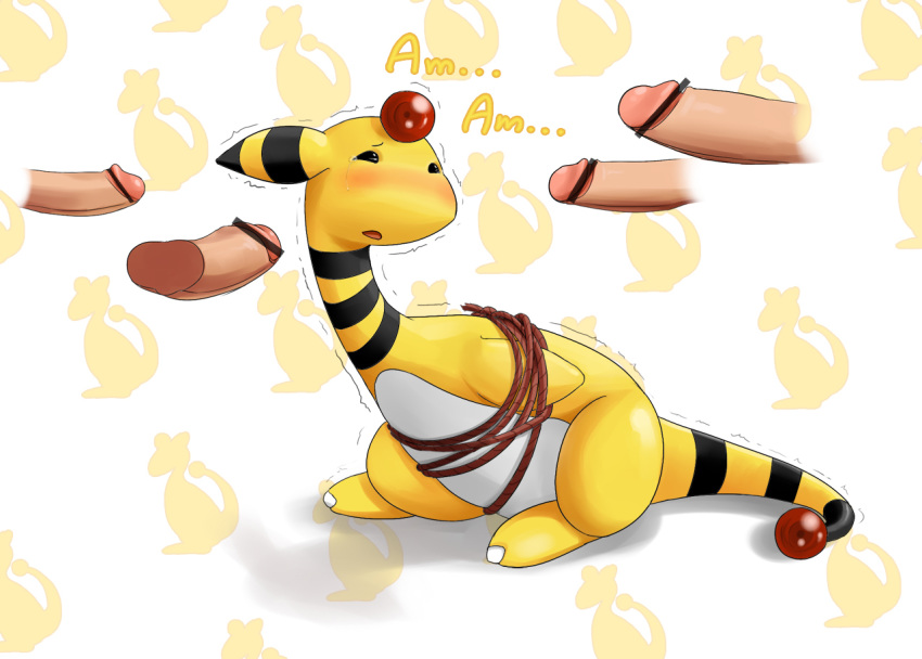 2009 ampharos bondage bound censored nintendo pokemon pokemon_(species) shiroisora tagme