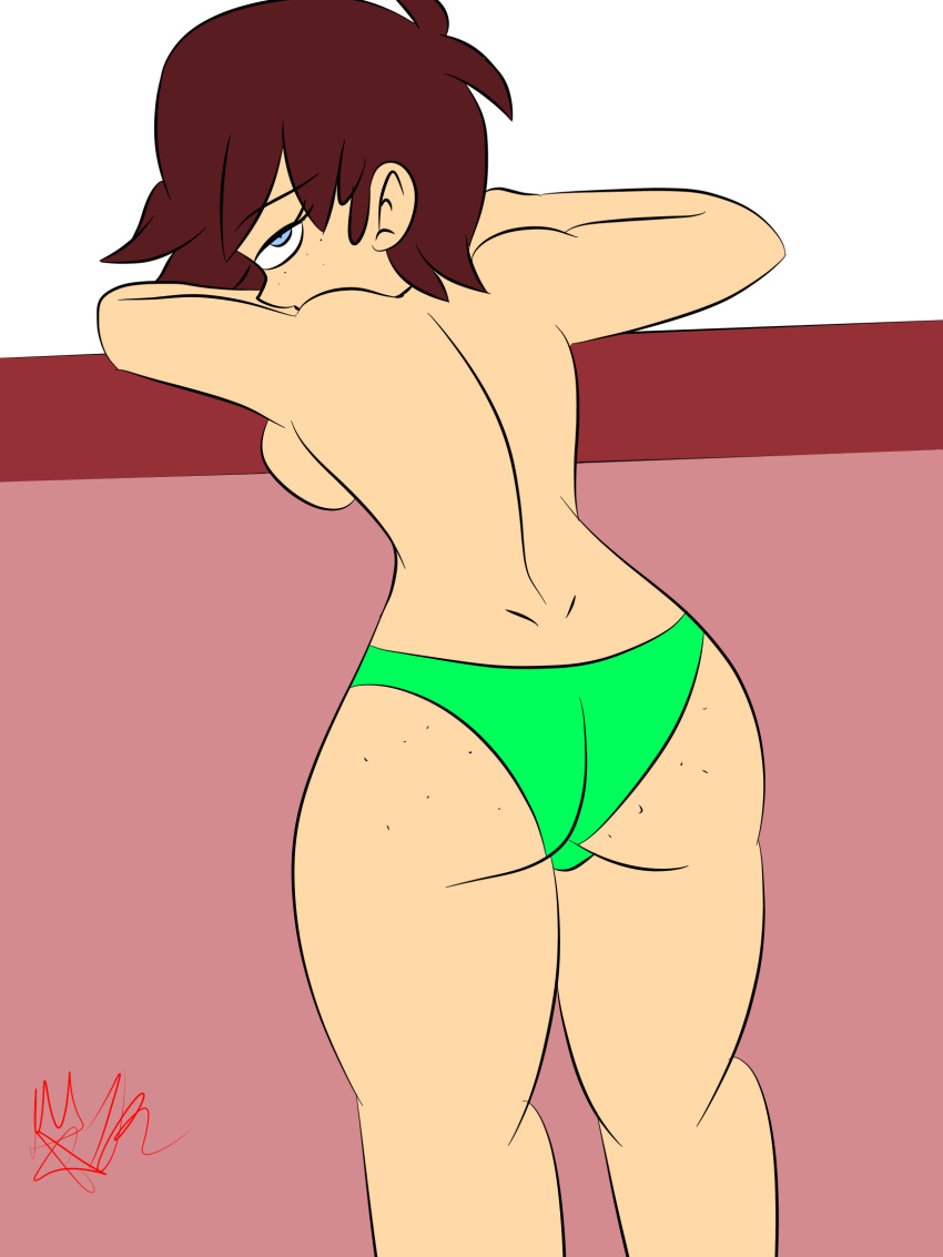 1girls ass breasts brown_hair female female_only original_character panties short_hair straight_hair the_loud_house thick thick_thighs yuuki_redstar