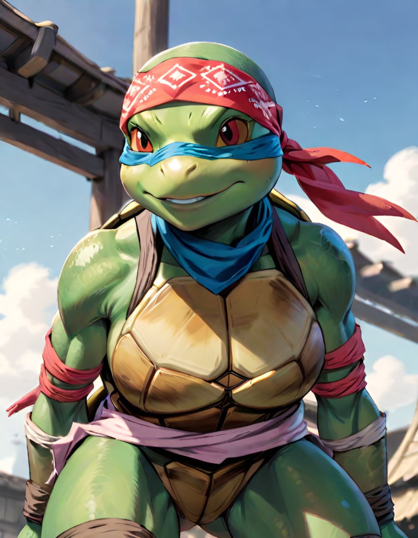 1girls 2020s 2023 ai_generated anthro dezgo_ai female female_only scalie scalie_humanoid scalieton self_upload teenage_mutant_ninja_turtles turtle turtle_humanoid