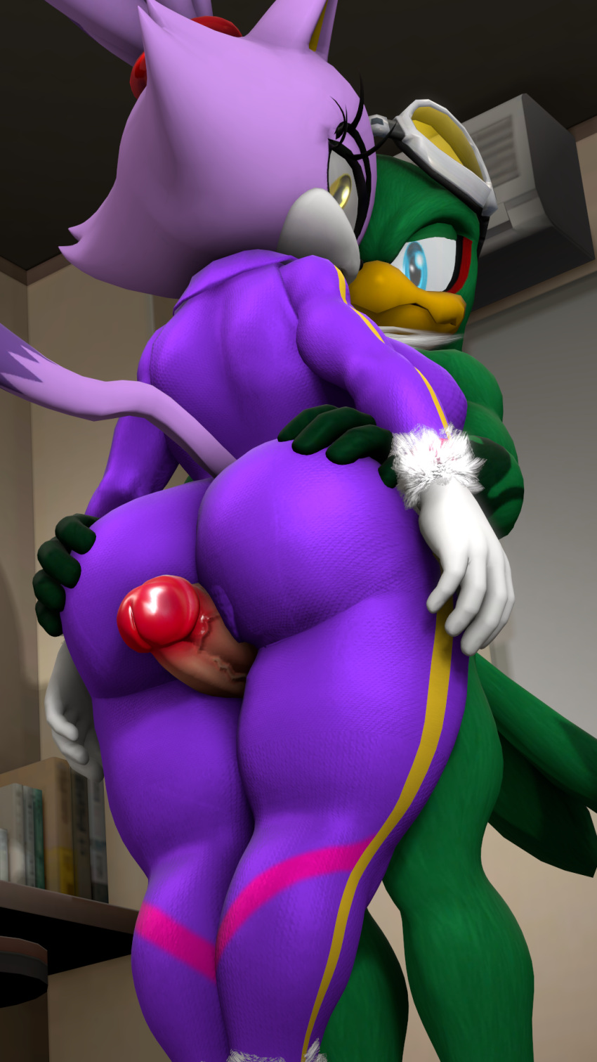 3d 5_fingers 9:16 accessory accipitrid accipitriform anthro anthro_on_anthro anthro_penetrated anthro_penetrating anthro_penetrating_anthro ass avian beak big_breasts big_butt big_penis bird black_nose blaze_the_cat book bottomwear breasts butt_grab clothed clothed/nude clothed_female clothed_female_nude_male clothing domestic_cat erection eyewear feathers felid feline felis female fingers fur furniture genitals glans goggles goggles_on_head green_body green_eyes green_feathers hair_accessory hairband half-closed_eyes hand_on_butt hi_res humanoid_genitalia humanoid_penis inside interspecies ironhawk jet_the_hawk legwear male mammal markings narrowed_eyes nude nude_male penetration penis pink_body pink_clothing pink_fur pink_legwear purple_bottomwear purple_clothing purple_topwear red_glans red_markings red_penis sex shelf smile smirk sonic_(series) sonic_riders source_filmmaker standing straight table tan_inner_ear tan_penis thigh_sex topwear tracksuit vein veiny_penis white_body white_eyewear white_feathers white_fur white_goggles yellow_beak yellow_body yellow_bottomwear yellow_clothing yellow_eyes yellow_eyewear yellow_feathers yellow_goggles yellow_topwear