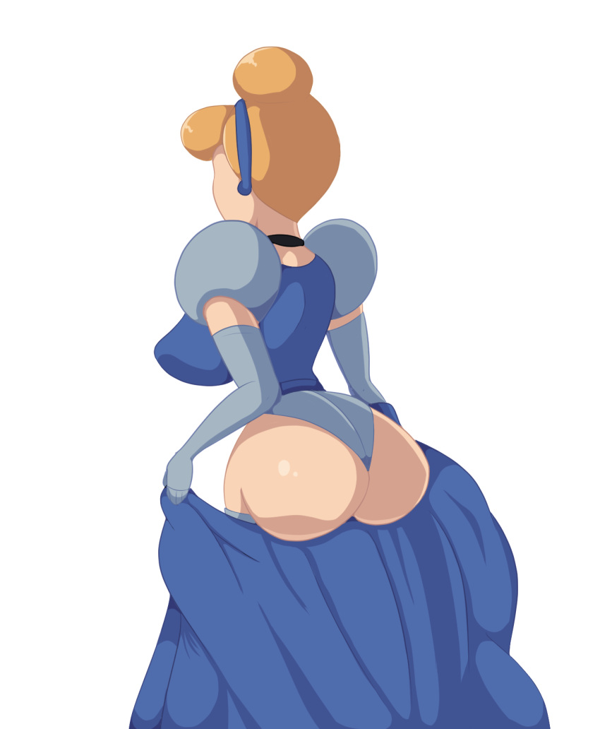 1girls ass big_ass big_breasts big_butt blonde_hair bubble_ass bubble_butt choker cinderella_(1950_film) cinderella_(disney) dat_ass disney disney_princess dress female female_only female_protagonist hairband iggy-bomb large_breasts long_gloves meme redraw solo solo_female thick_ass white_background