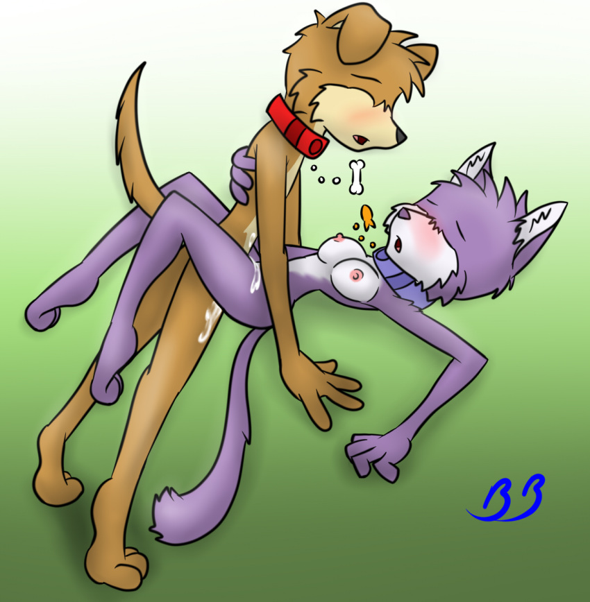 anthro breasts collar female grape_jelly_(housepets!) housepets! male nude peanut_butter_(housepets!) sex shostyle straight tagme thebb toony webcomic