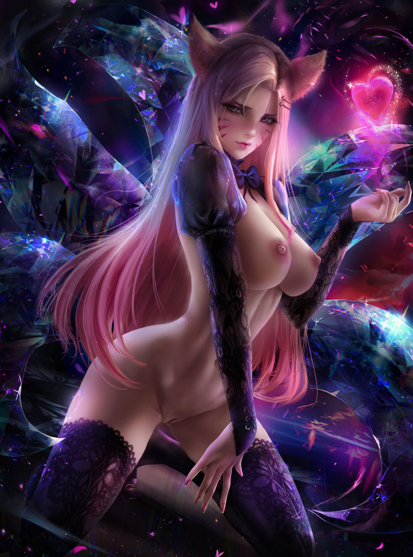 ahri axsens breasts fancy-fancy k/da_ahri k/da_series league_of_legends love naked nipples pussy stockings sweat teenager